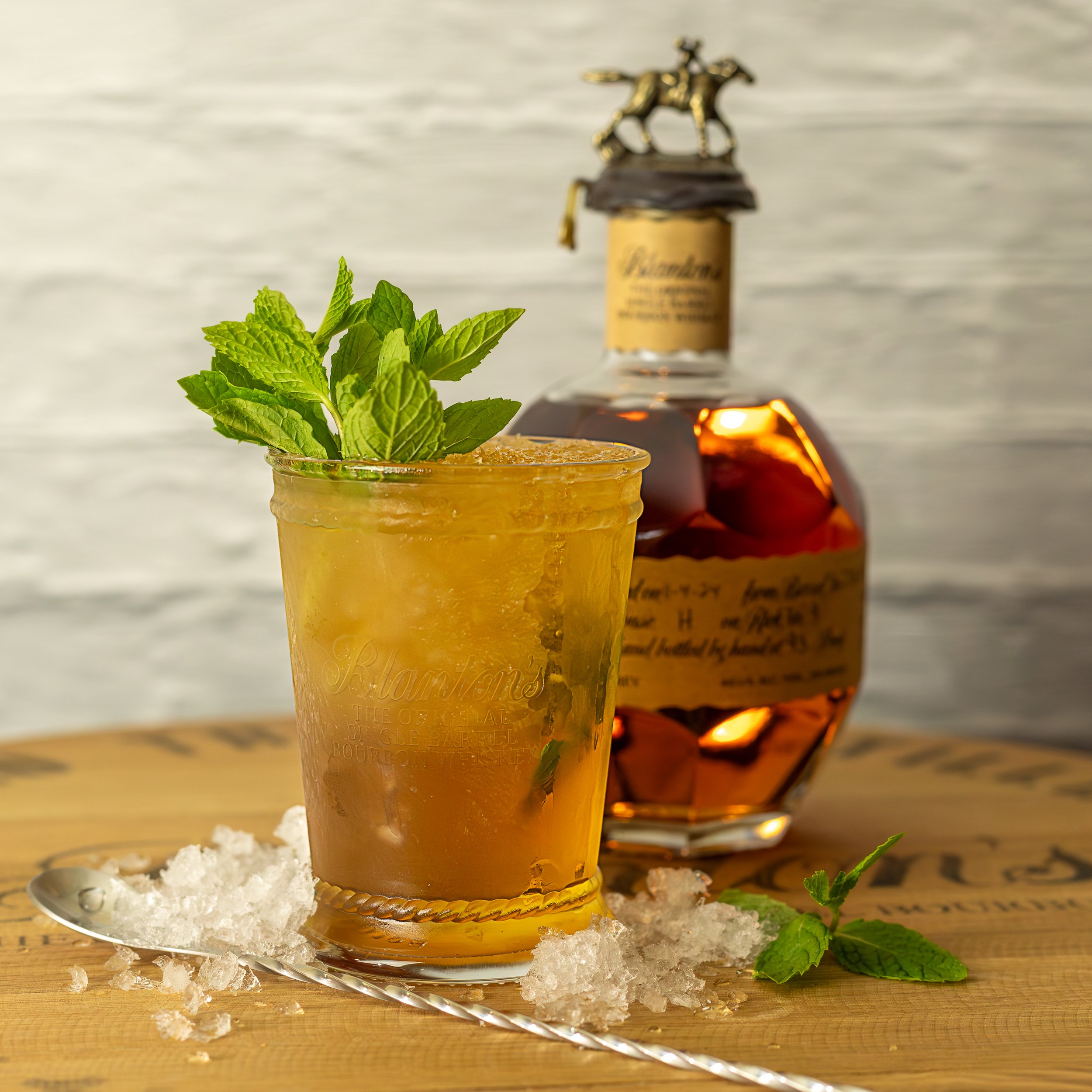 Blanton's Glass Mint Julep – Double‑Walled Barrel Cocktail Glass
